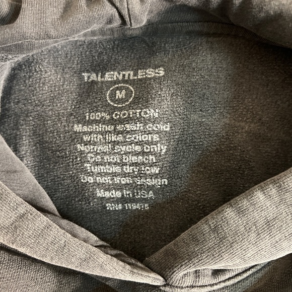 Talentless Faded Grey Hoodie - Picture 4 of 4